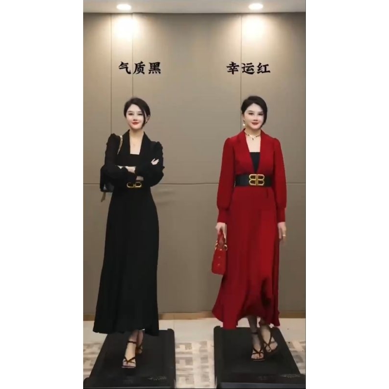 long sleeve dress polos simple midi orang tua sister photoshoot europe paris gaun pesta wedding part