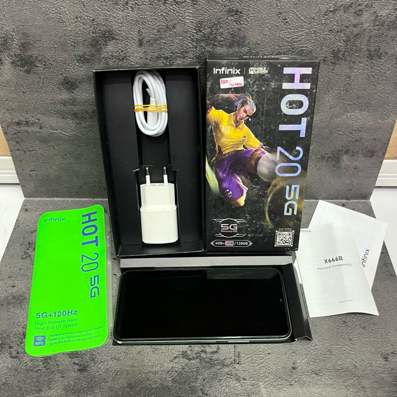 Infinix Hot 20 5G 4/128gb Fullset Second Garansi Resmj