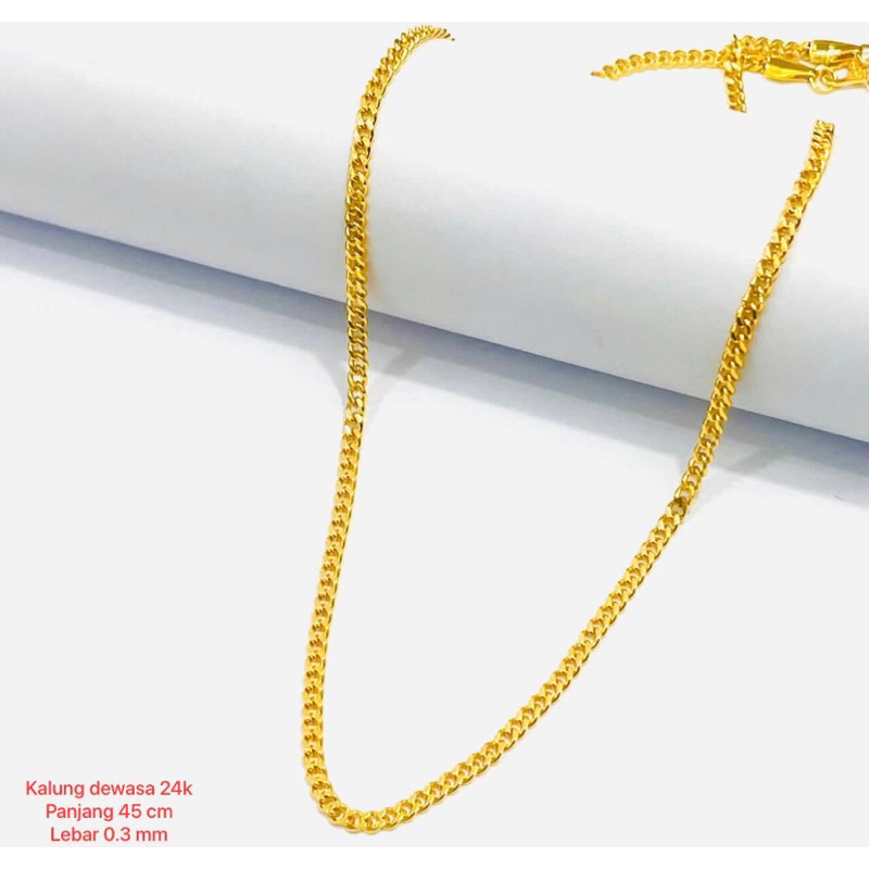 KALUNG RANTAI KECIL LAPIS EMAS 24k