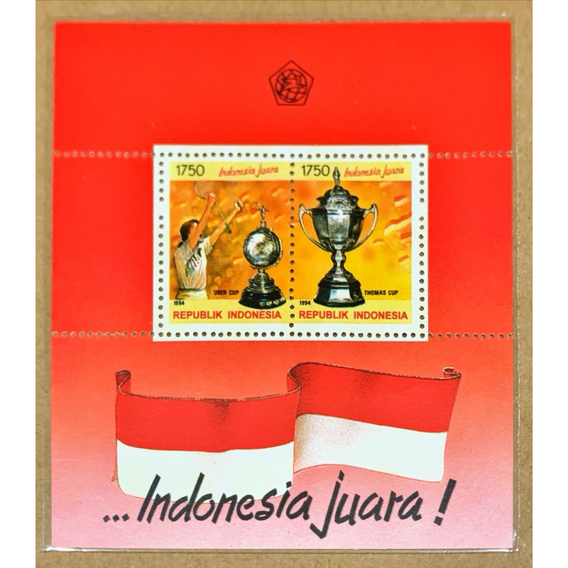 

PRANGKO INDONESIA 1994 SS INDONESIA JUARA PIALA THOMAS DAN UBER. MNH.