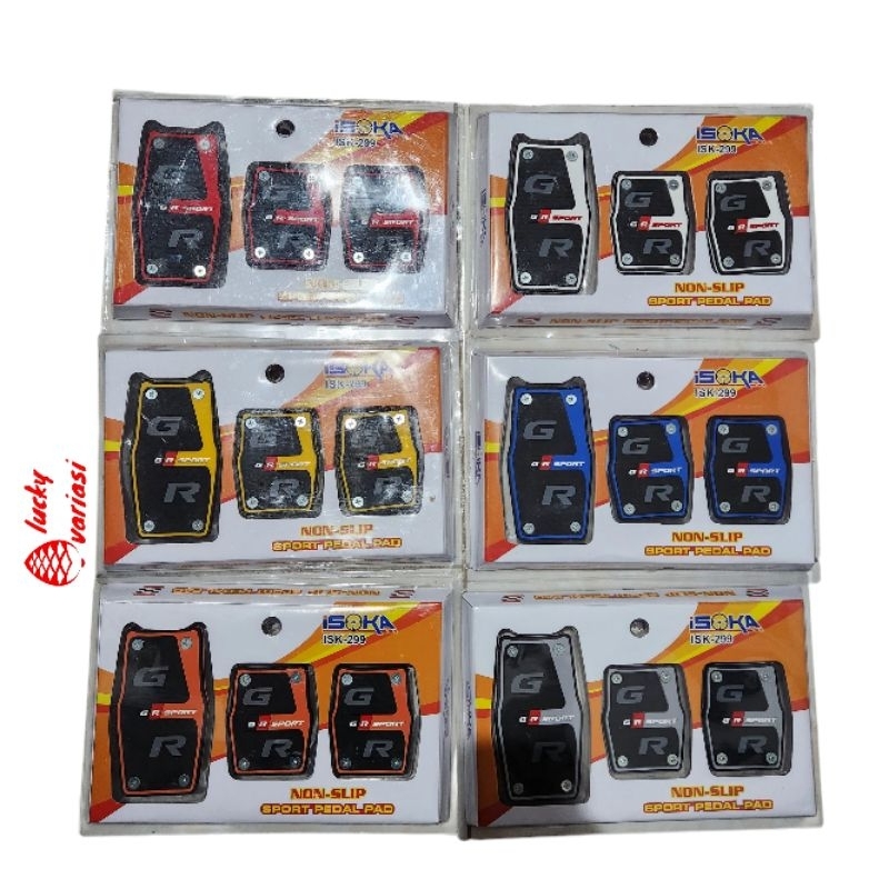 Cover pedal kaki mobil injekan gas rem kopling manual warna warni karet universal