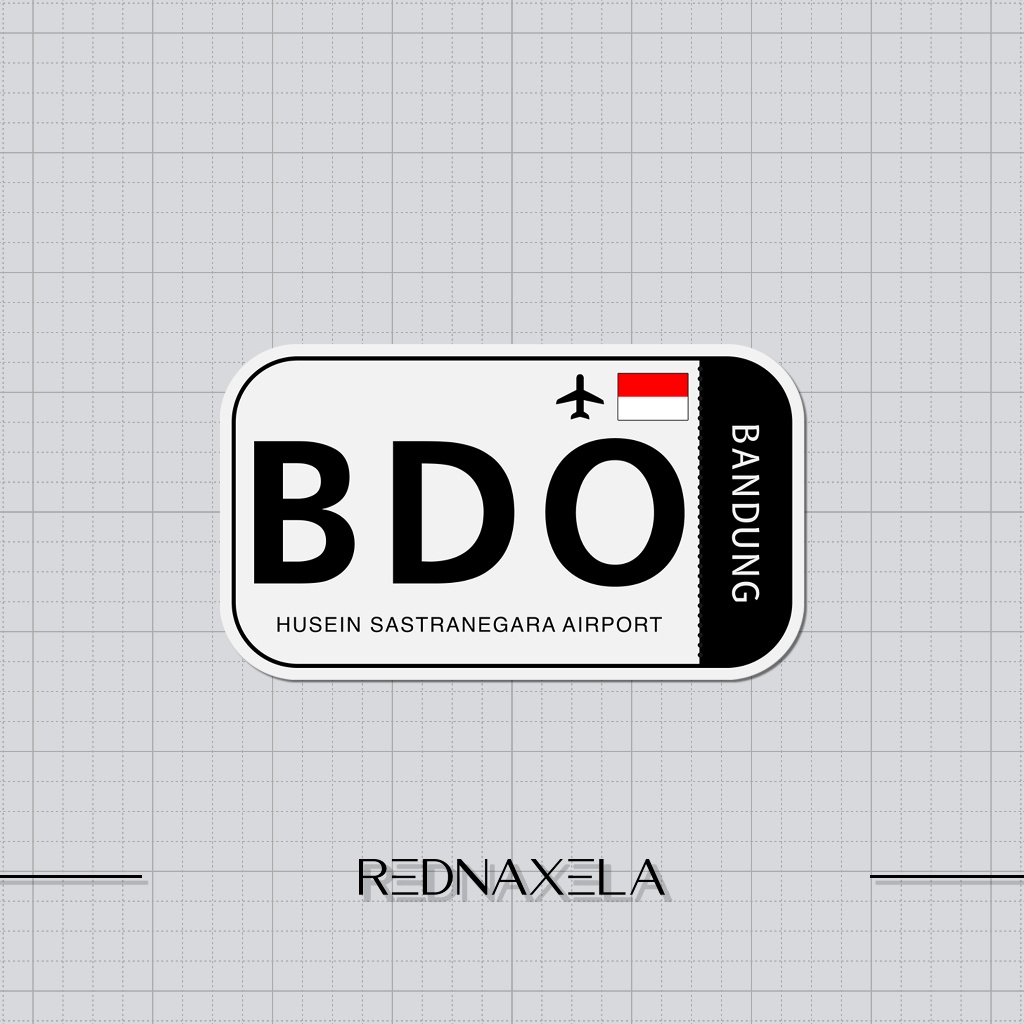 

Stiker Vinyl Husein Sastranegara Airport Code BDO Sign Sticker
