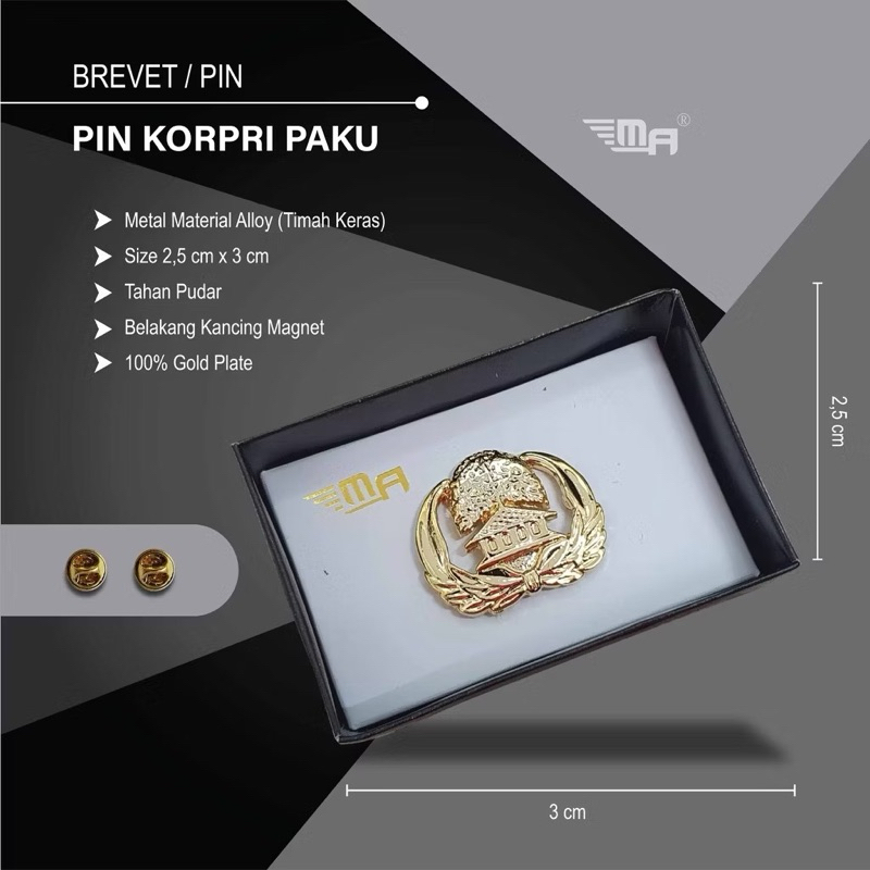 pin korpri paku , peniti & magnet