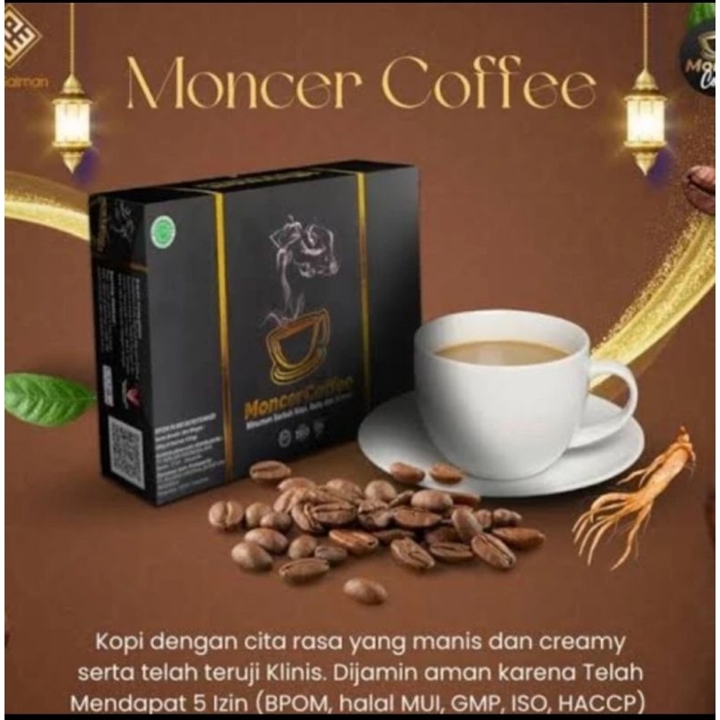 

KOPI MONCEERR COFFEE ORIGINAL HERBAL 1 BOX ISI 8 SACHET