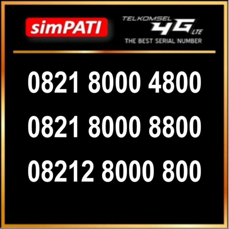 nomer Telkomsel cantik simpati 8000 8800