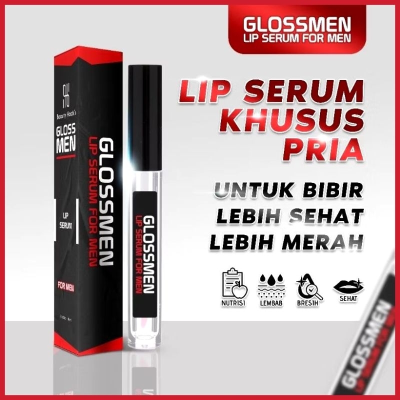 Pemerah Bibir Pria Pencerah Bibir Pria Alami GlossMen Lip Serum Pelembap Bibir