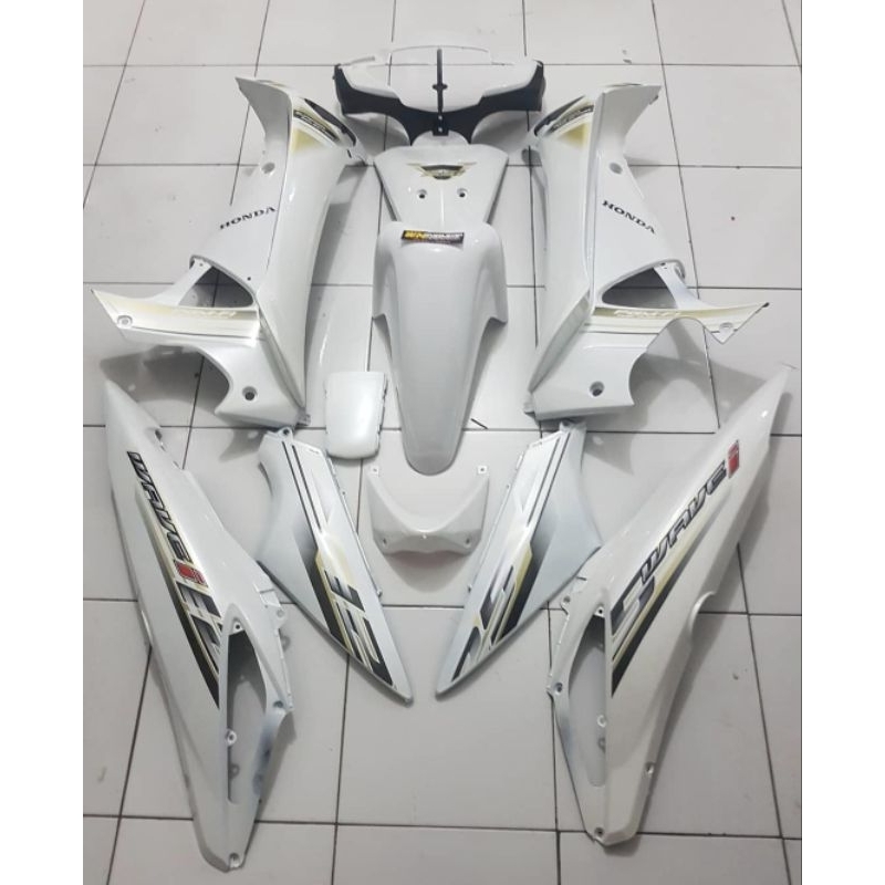 Cover body full set supra wave warna putih honda 125 old wave thailand
