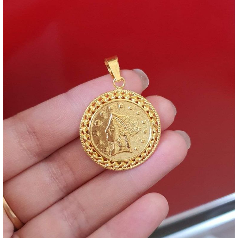 Liontin Koin 10 gram Emas LM/London 24K kadar 99,9%