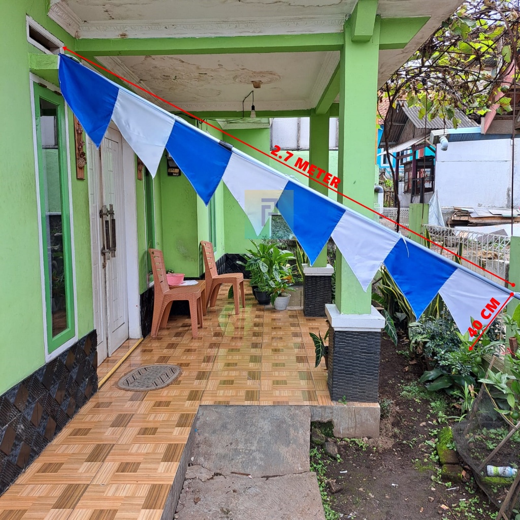 BENDERA UMBUL - UMBUL POLOS BIRU PUTIH MURAH