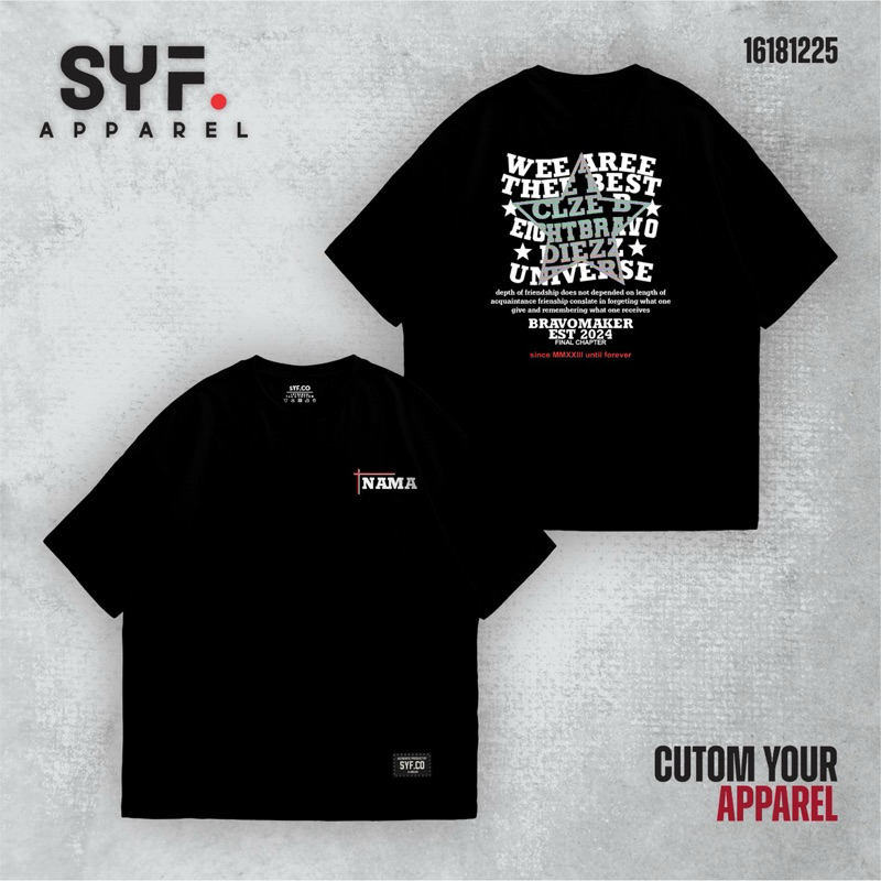 SYF APPAREL KAOS KELAS  BEBAS DESAIN KAOS KELAS TAHUN KEREN SATUAN KOMUNITAS