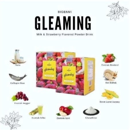 GLEAMING STROBERY BIGENMI (MINUMAN KESEHATAN YG MENGANDUNG COLAGEN)