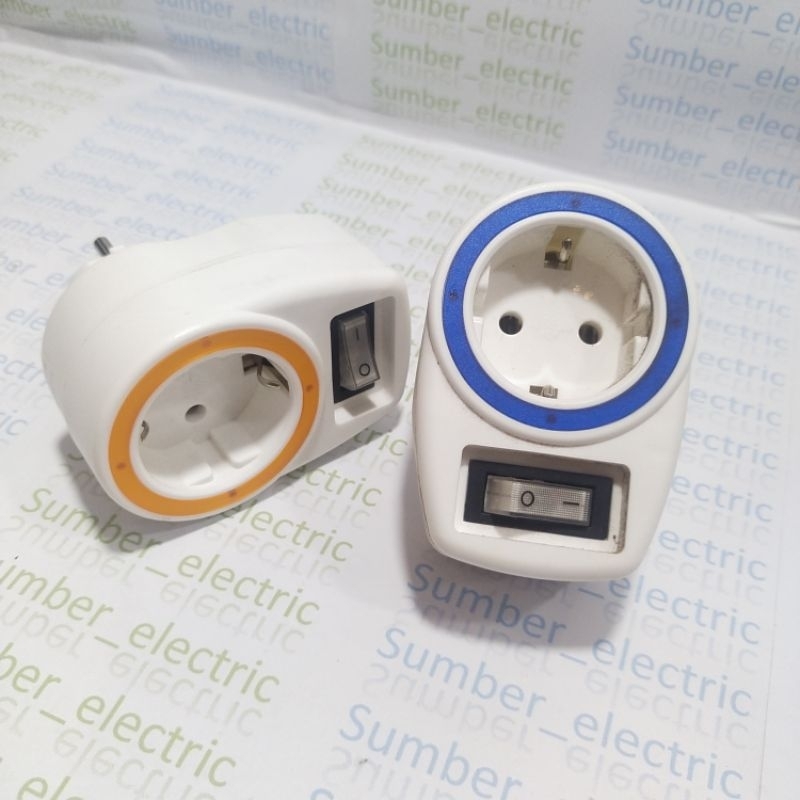 steker stop kontak arde + saklar LOYAL