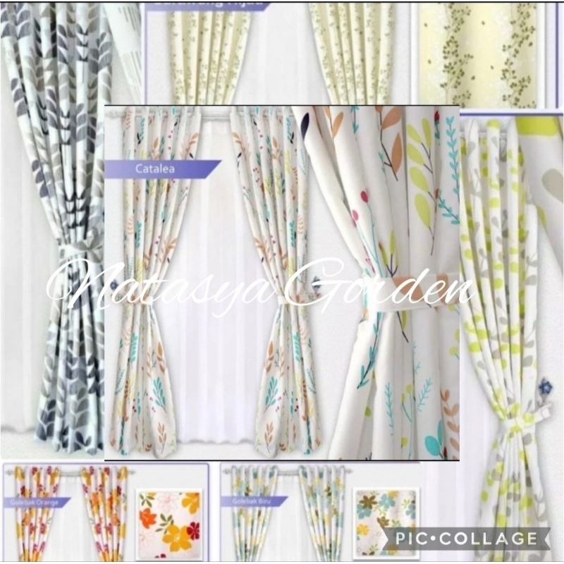 Gorden blackout varian motiv import premium untuk jendela dan pintu kamar tidur