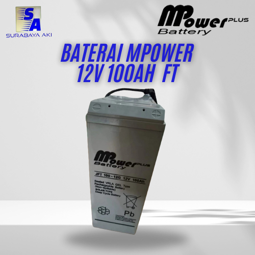 BATERAI MPOWER 12V 100AH FT 120 -12G - AKI KERING ACCU VRLA MPOWER 12V 100AH FT