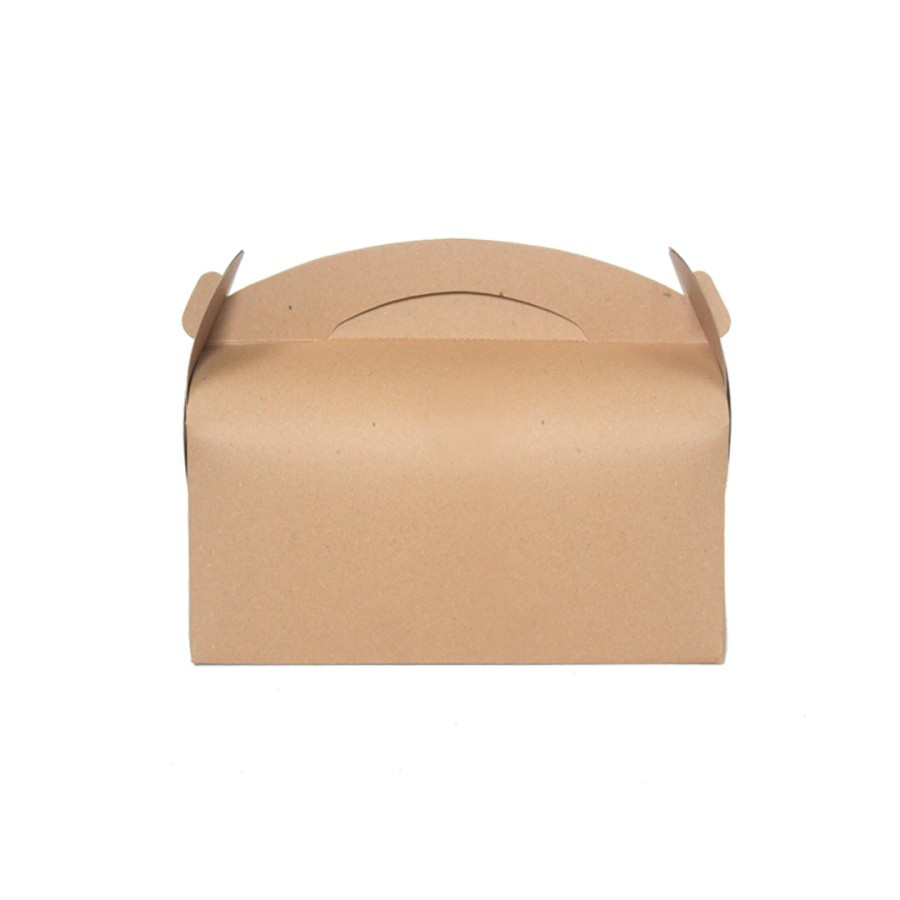 

10 Pcs Gable Box Hampers Bahan Kraft Premium Muat 4 Toples Ukuran 30x15x14 cm