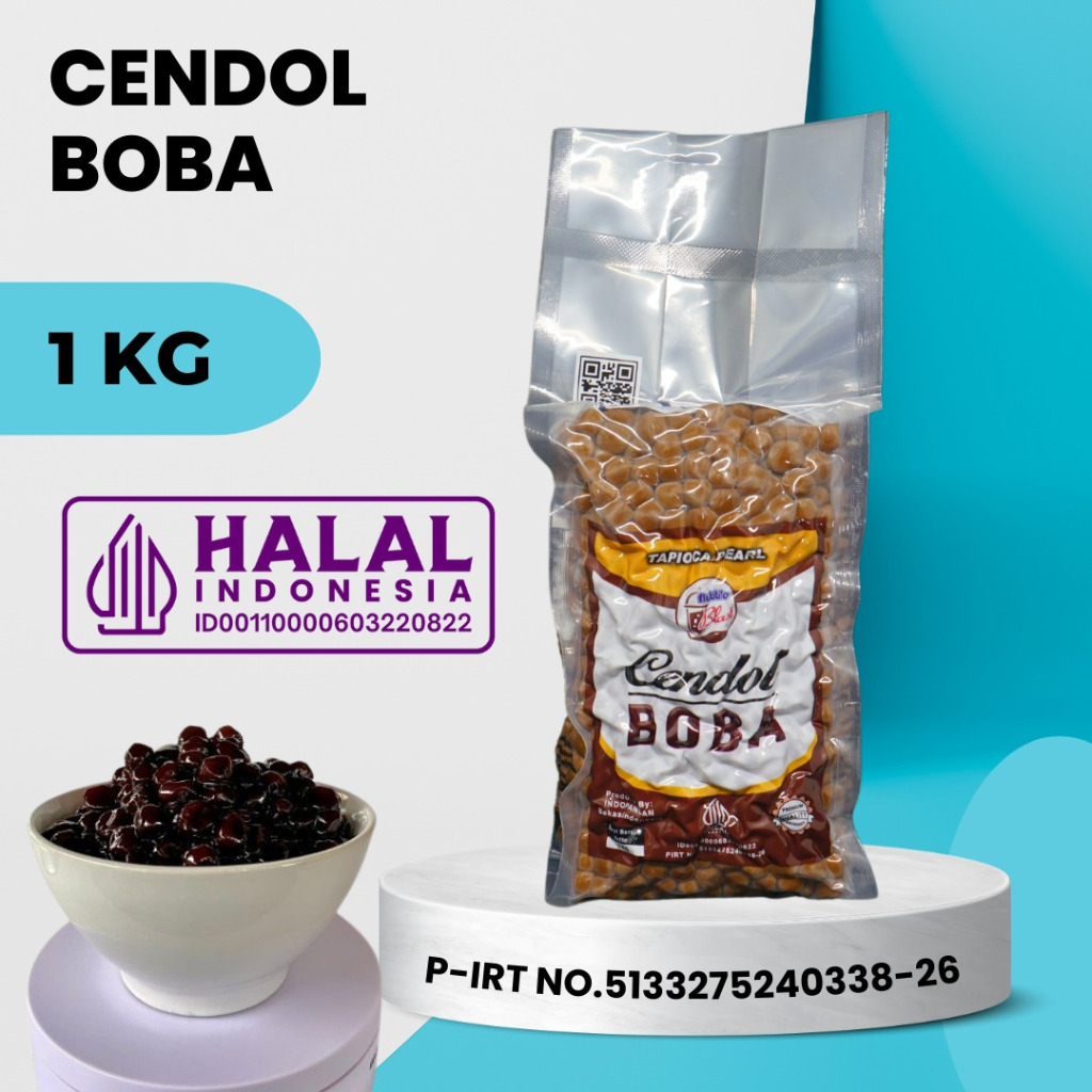 

Cendol Boba 1 KG - TAPIOCA PEARL - Boba Tapioca - Black Boba - BOBA HITAM