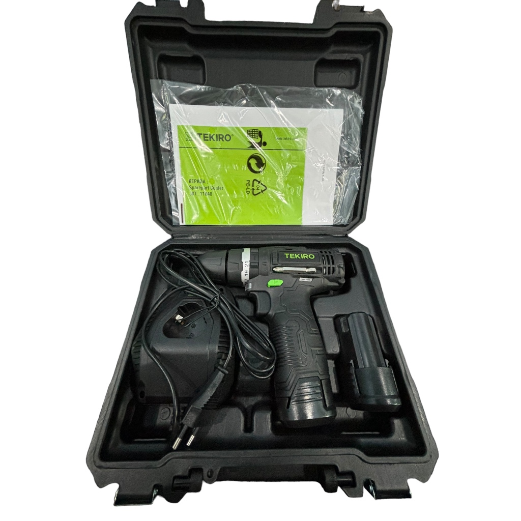 Mesin Bor Cordless Tekiro 10 MM 12V/ Tekiro Cordless Hammer Drill 10 MM 12 V