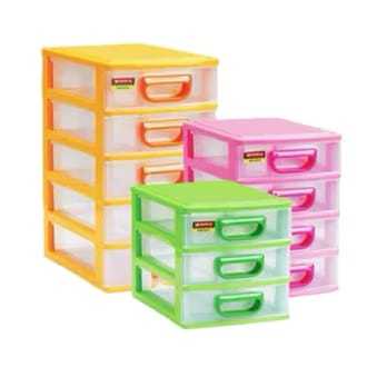 LION STAR ESTIMA MINI CONTAINER 3/4/5 SUSUN / LACI PLASTIK KECIL SERBAGUNA,TEMPAT PENYIMPANAN UANG L