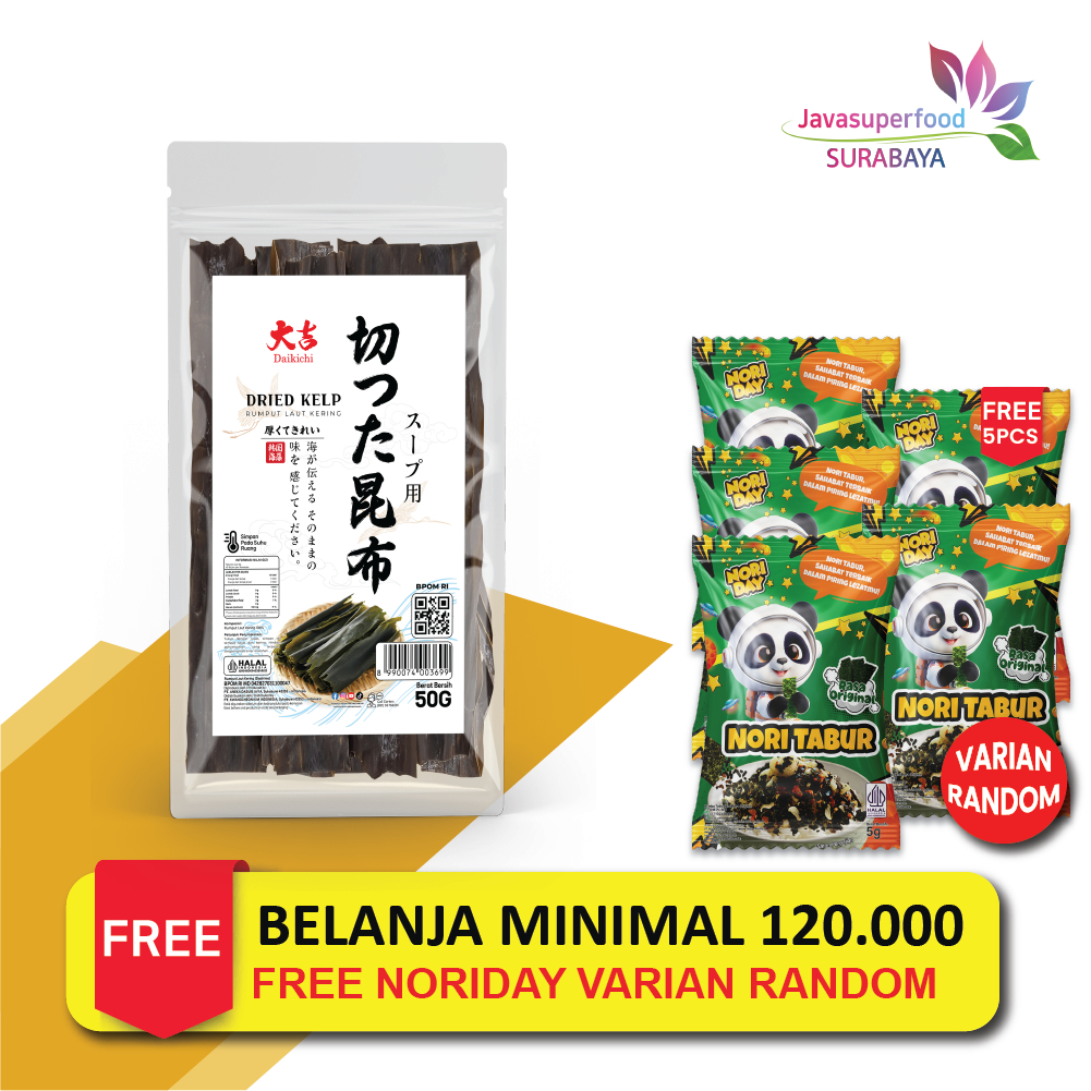 

Kombu / Konbu / Dashima Potong/ Kelp Dashi / Rumput Laut Kaldu / Kuah Ramen / Dry Seaweed Dashi / Kuah Miso 50 gram