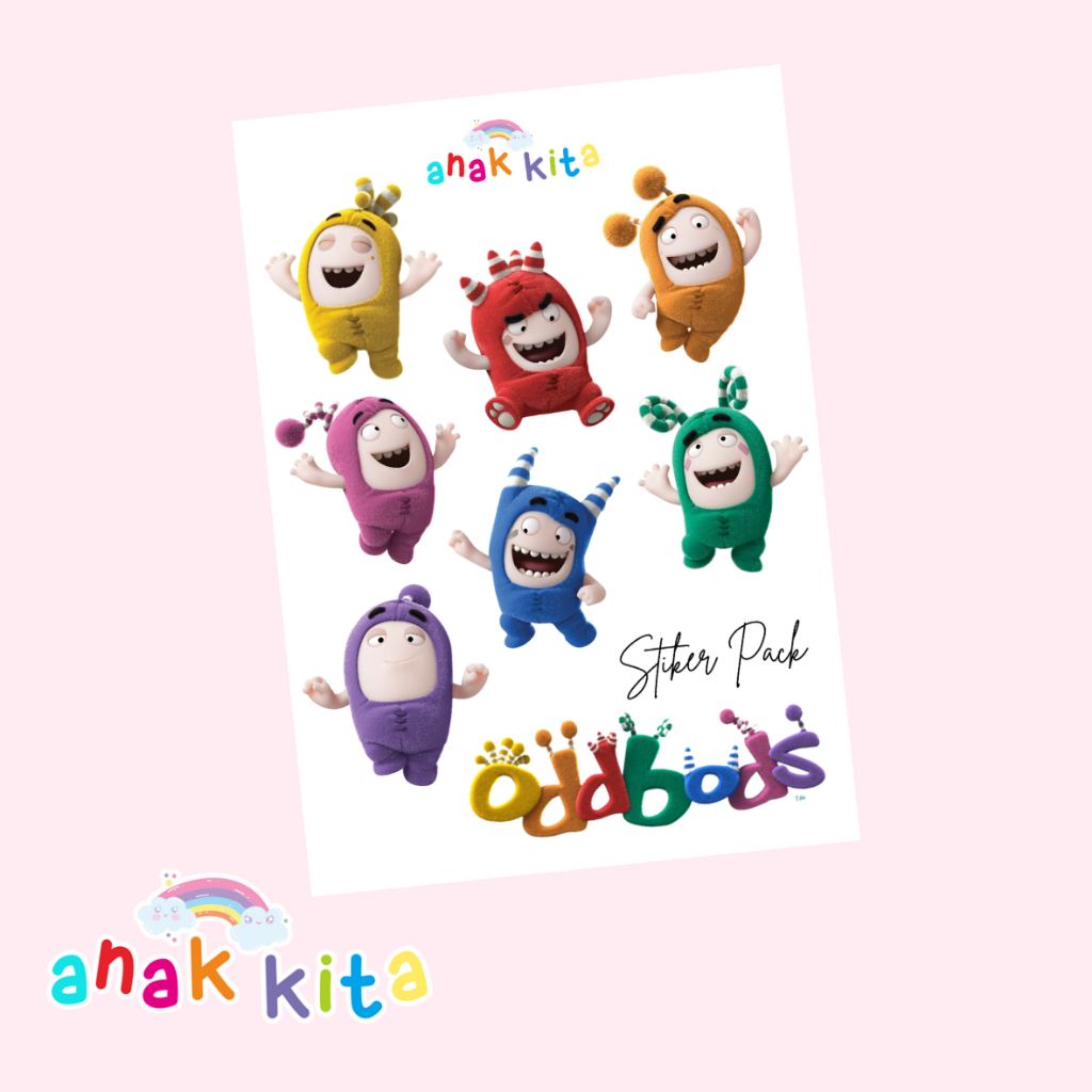 STICKER PACK ODDBODS KARAKTER STIKER LAPTOP STIKER BUKU KREASI ANAK