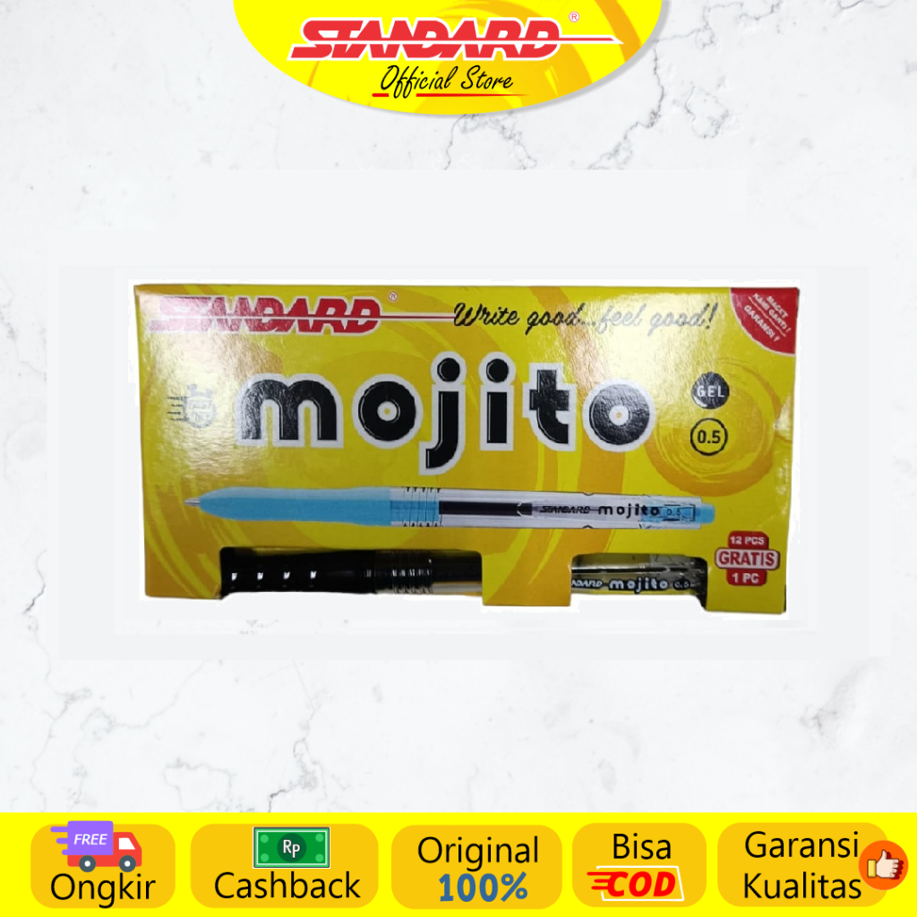 

STANDARD - PULPEN MOJITO 0.5 GEL / LUSIN ( ALAT TULIS / PEN / BALLPOINT / PENA )
