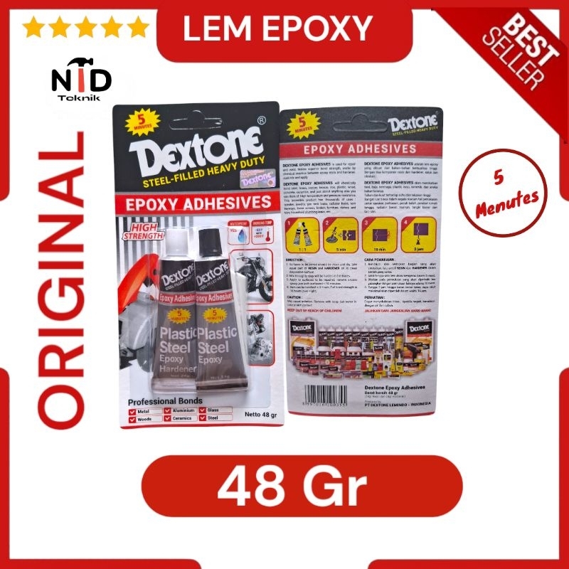 

Lem epoxy 5 menit / Lem besi ORIGINAL / LEM DEXTONE