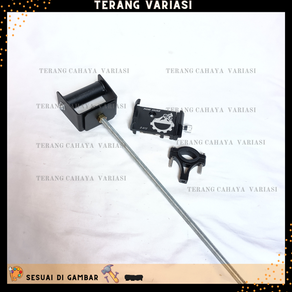 PAKET HOLDER GPS HP GSX CBR NINJA ZX25R PHONE HOLDER ALUMUNIUM Z072 STANG MOTOR BRAKET BRACKET BREKE