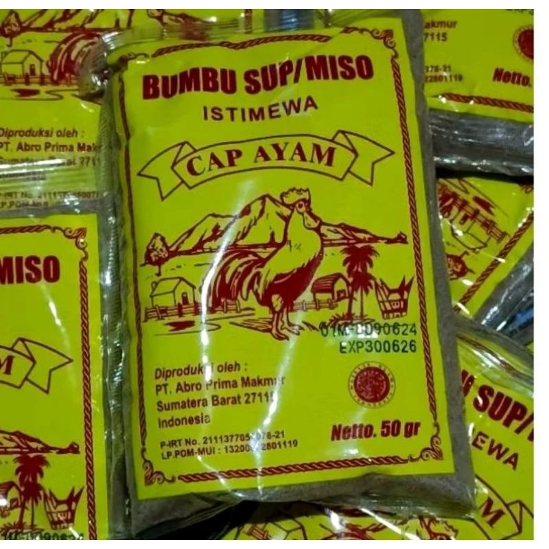 

Bumbu Sop / Sup / Miso Istimewa Cap Ayam