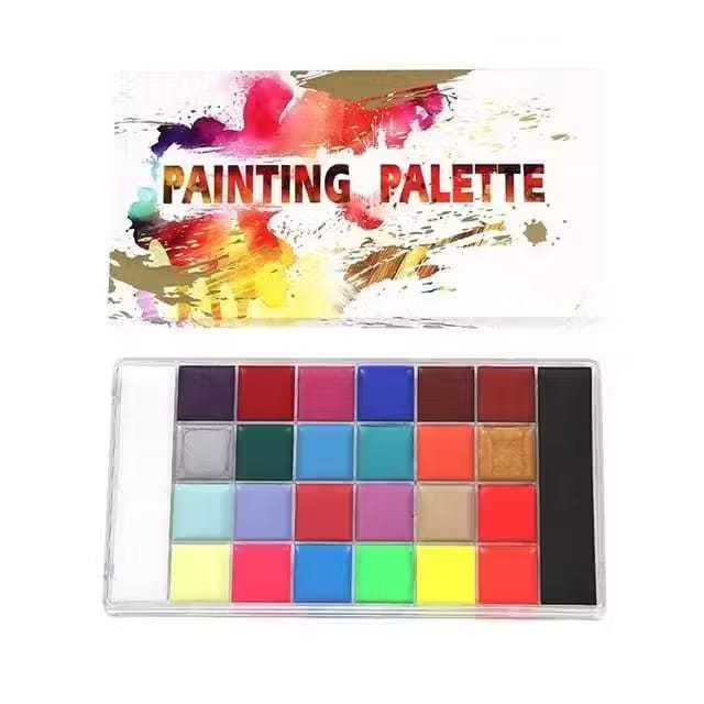 

RB 26 Colors Oil Face Painting Palette Cat Wajah Dan Tubuh Paint Halloween Face Painting For Kids