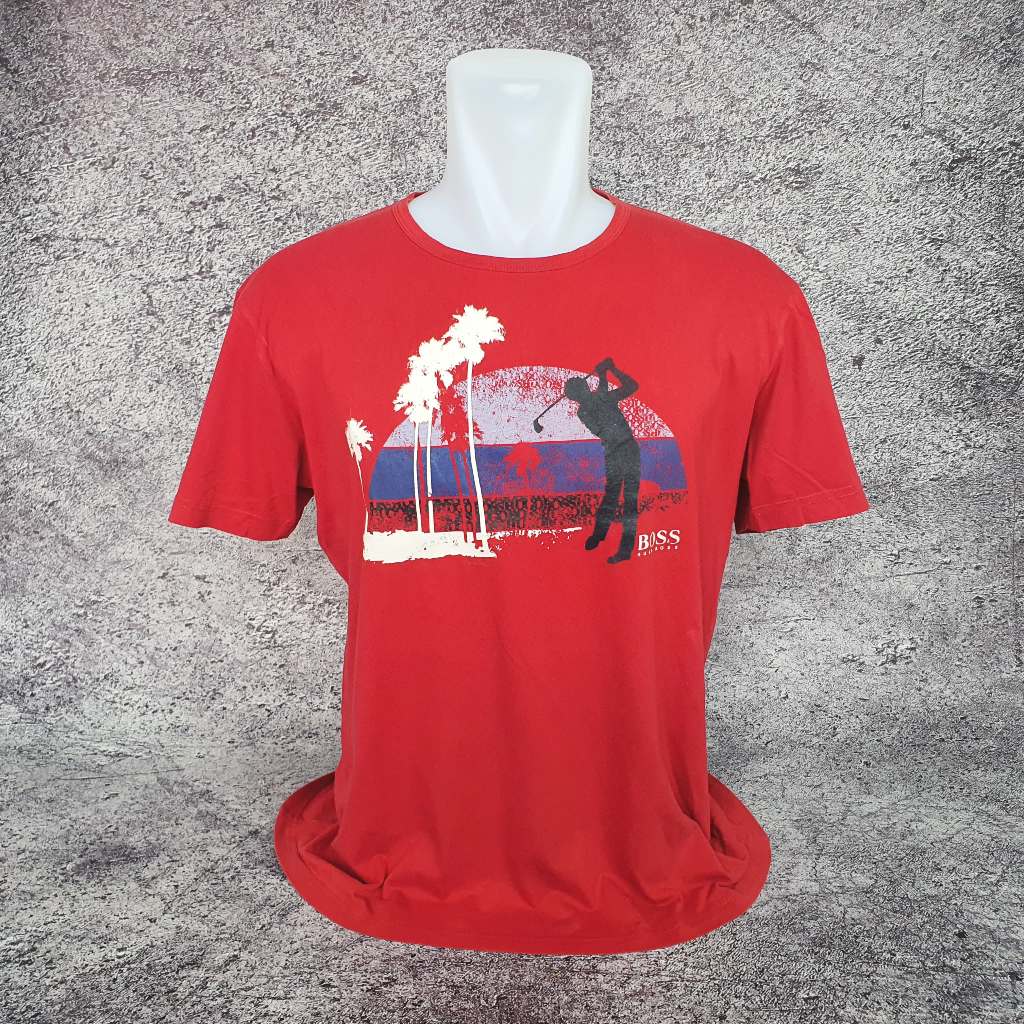 Baju Kaos HUGO BOSS - Size XL / Lebar 56 cm - Original - Second