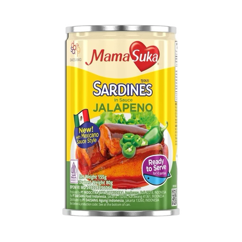 

Mama Suka - Sarden varian Jalapeno sauce 155gr