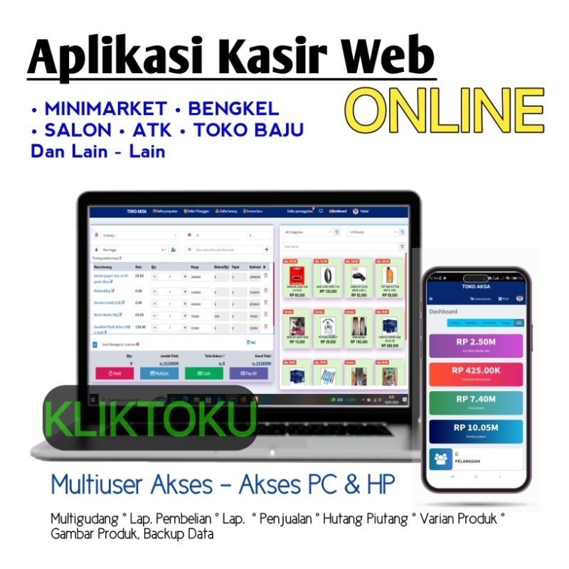 Software Kasir Toko Berbasis WEB ONLINE pilihan UMKM / Sistem Kasir POS Web