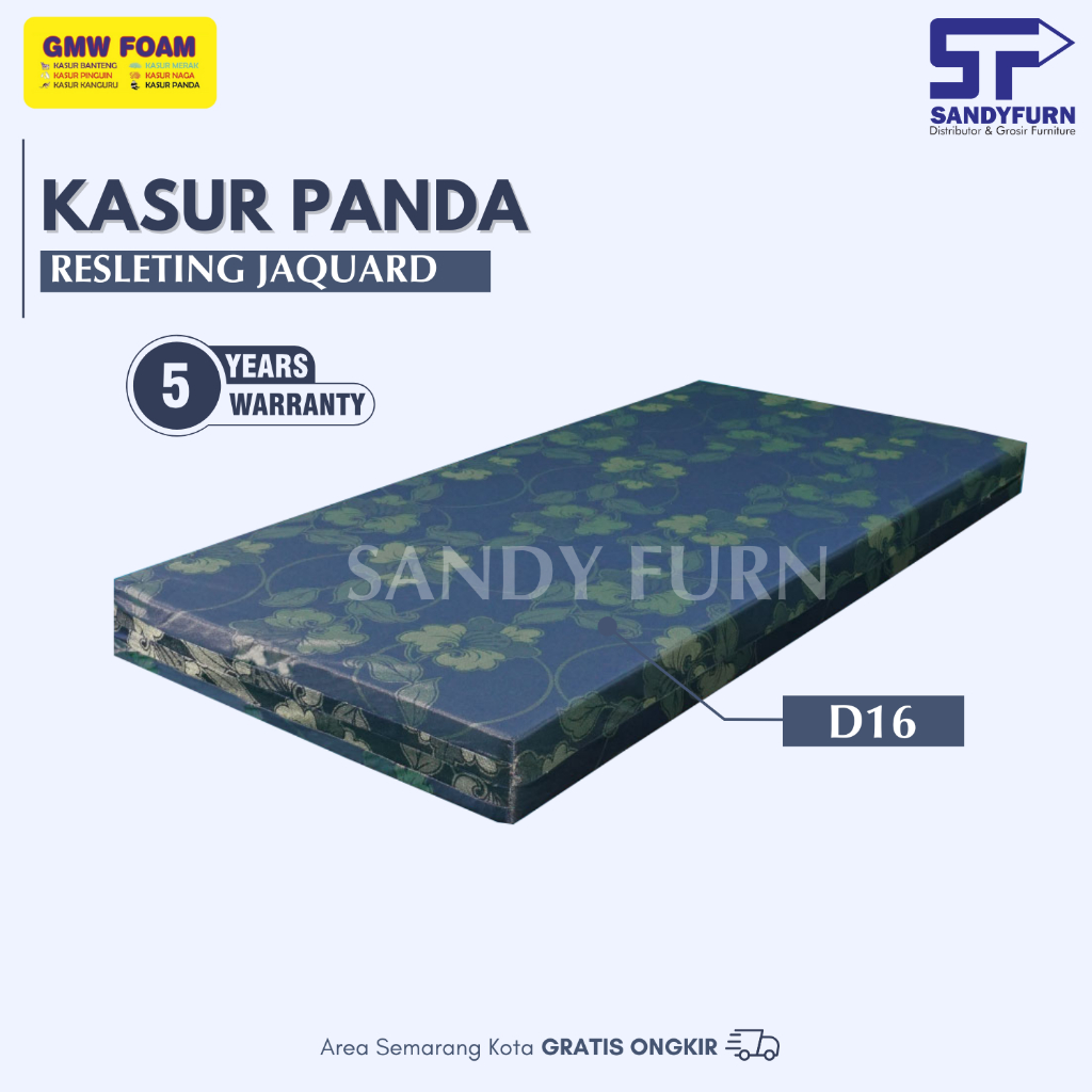 GMW Foam - Kasur Busa - Panda - Resleting Jacquard