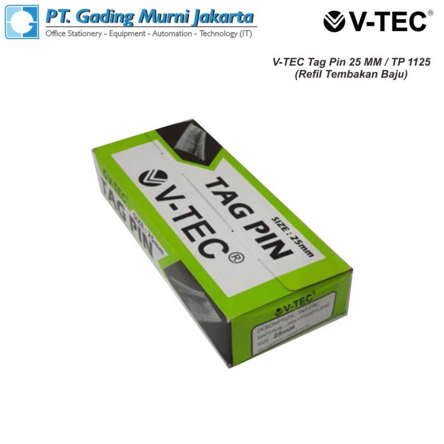 

TBMO V-TEC TAG PIN TP 1125/25MM (REFILL TEMBAAN BAJU) ORIGINAL GMP