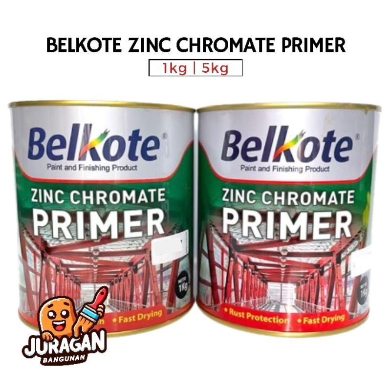 BELKOTE Zinc Chromate Primer BLACK 1kg / 5kg | Cat Pelapis Dasar