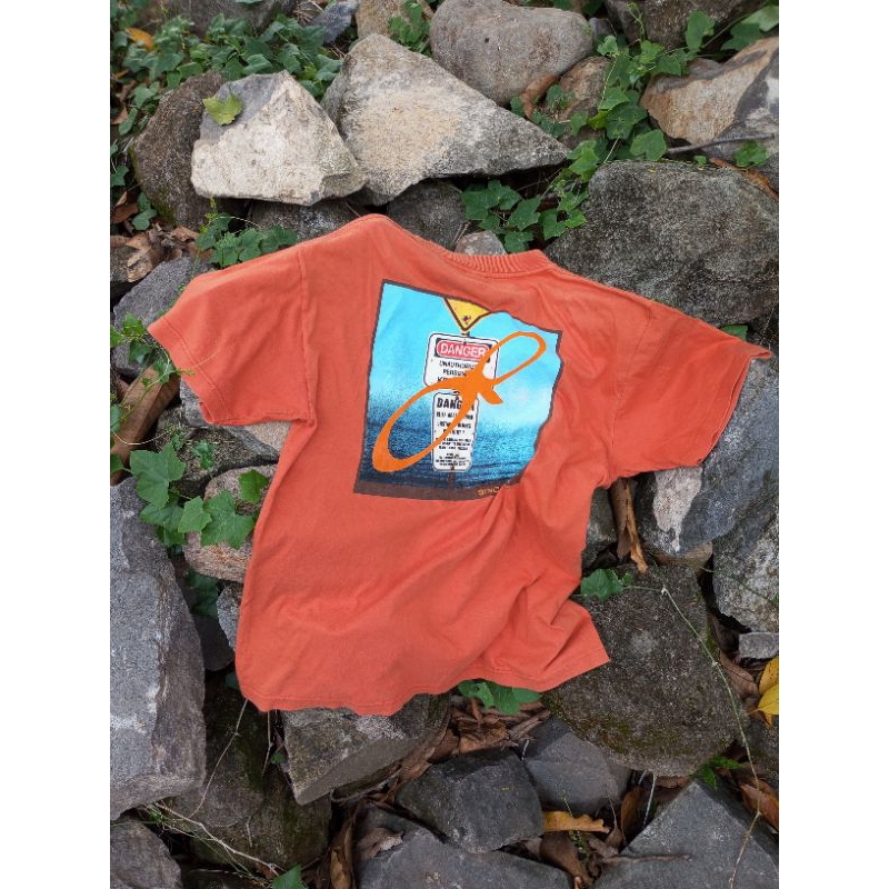 VINTAGE OCEAN PACIFIC SAFETY SIGN WARNING T-SHIRT