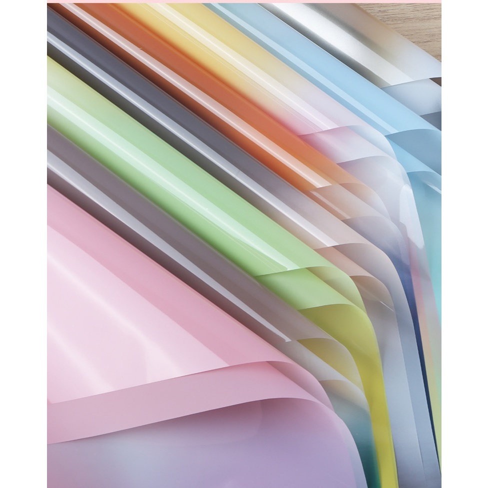 

Kertas Buket Motif Ombre Kertas Buket Bunga Kertas Buket Semi Transparan Cellophane Aurora Pattern