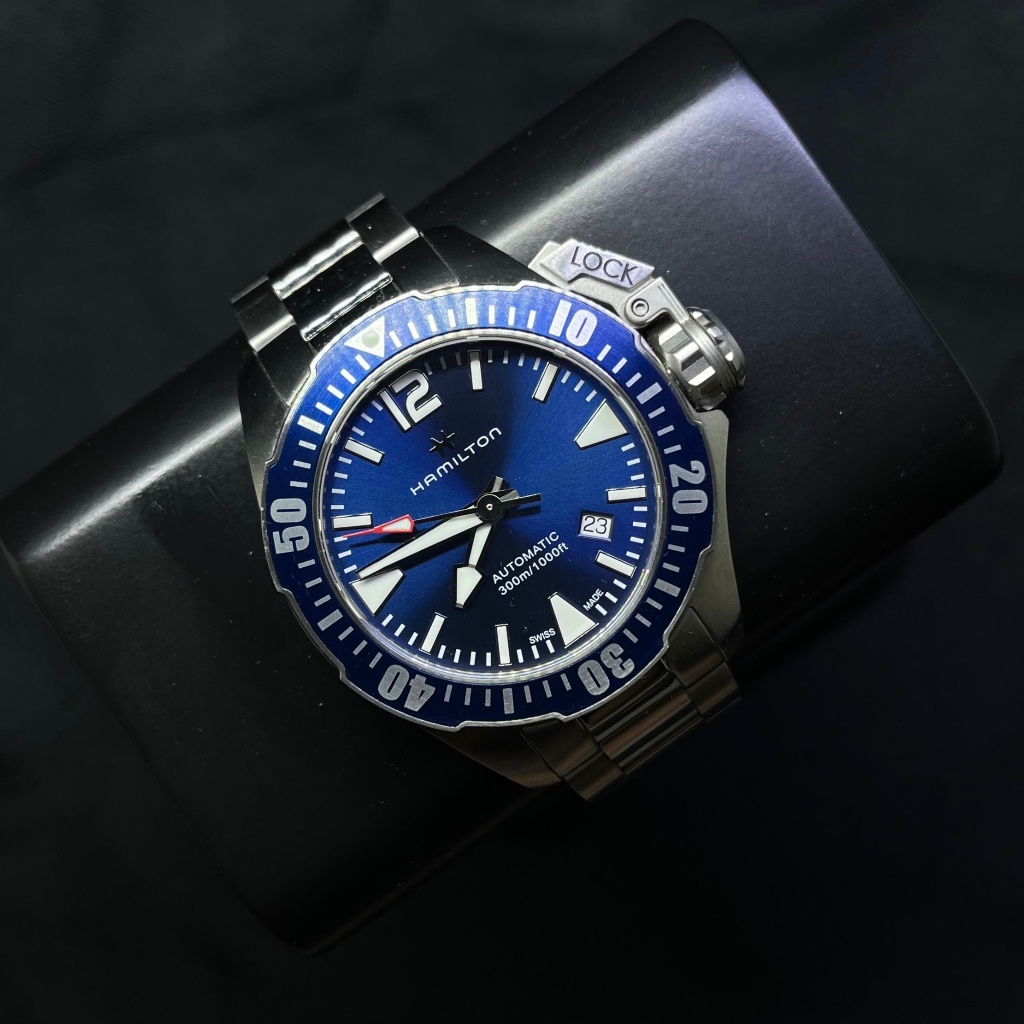 HAMILTON KHAKI NAVY BLUE RED BLACK FROGMAN Automatic 42mm H77705145 H77725335 H776050