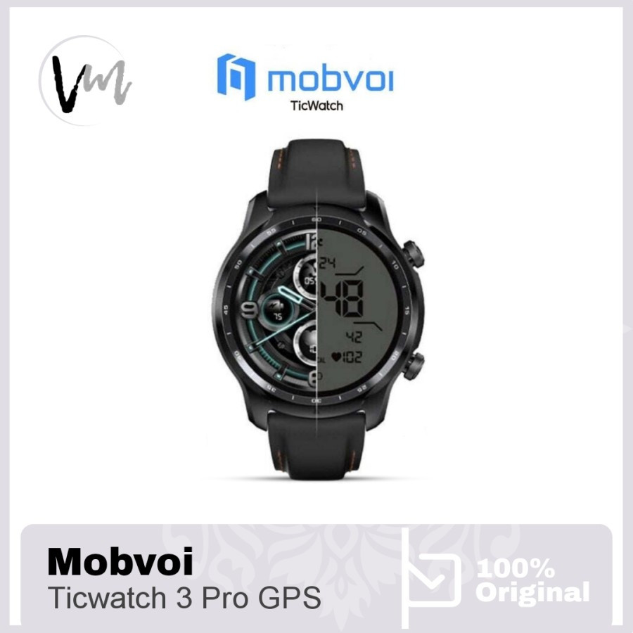 Mobvoi TicWatch Pro 3 GPS Smartwatch - Jam Tangan Pintar dengan Layar AMOLED 1.39 Inci, Baterai 2 Hari, dan Pelacakan Olahraga