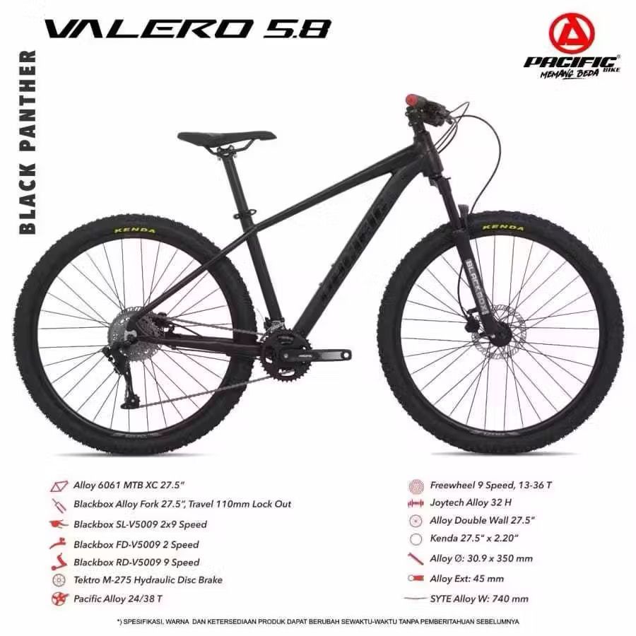 SEPEDA GUNUNG MTB PACIFIC VALERO 5.8 27,5 INCH ALLOY 2X9 SPEED