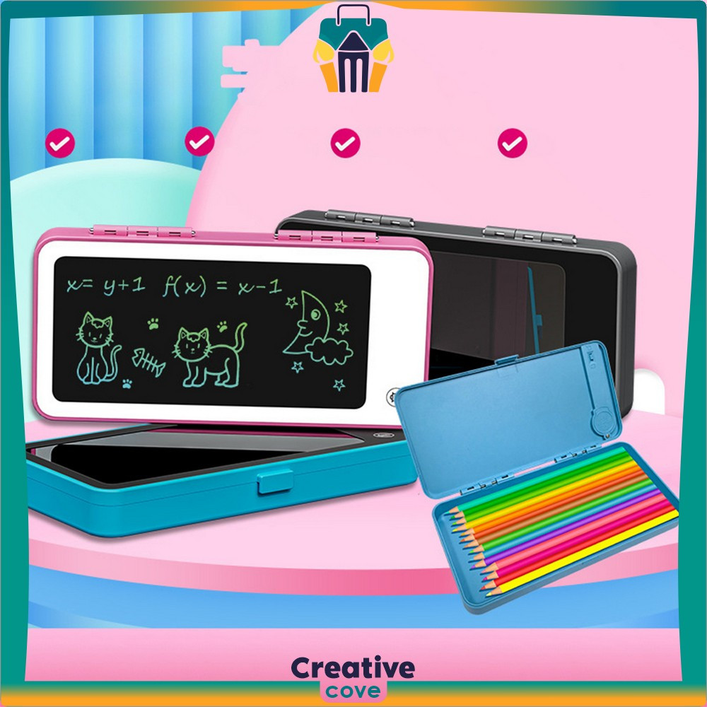 

Tempat Pensil 2IN1 Drawing Box / LCD Pen Case Drawing Pad Edukasi Anak Kreatif Peralatan Sekolah Anak Creative Cove A115