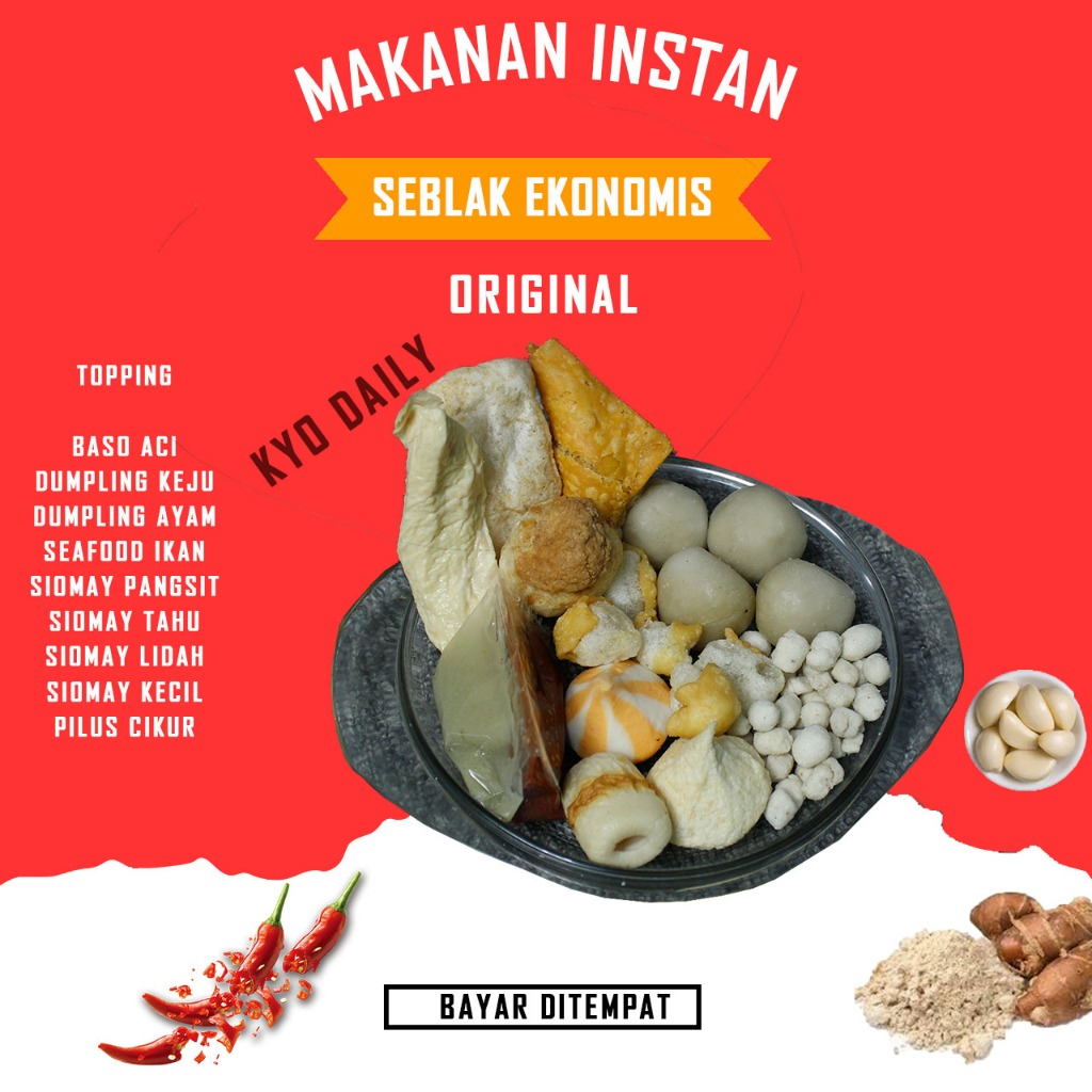 

Seblak Instan Komplit Seduh Bumbu Basah Extra Super Pedas