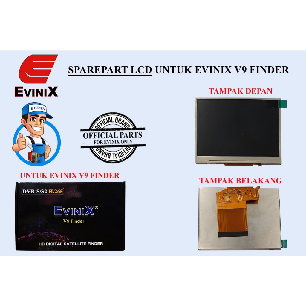 LCD original untuk satfinder Evinix V9 Finder / Freesat V8 Finder