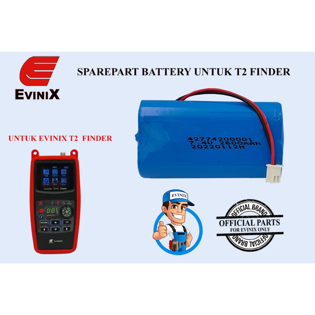 Baterai original untuk Evinix T2 Finder