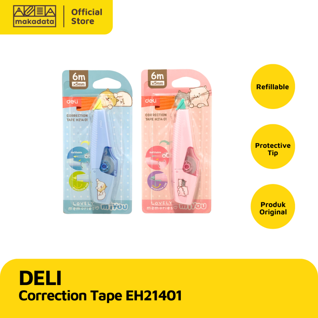 

DELI | TIPE-X | TIPE X KERTAS CORRECTION TAPE 6M EH21401 MURAH