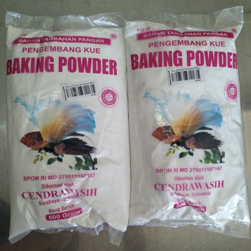 

Baking Powder Cendrawasih 500 gr / Pengembang Kue