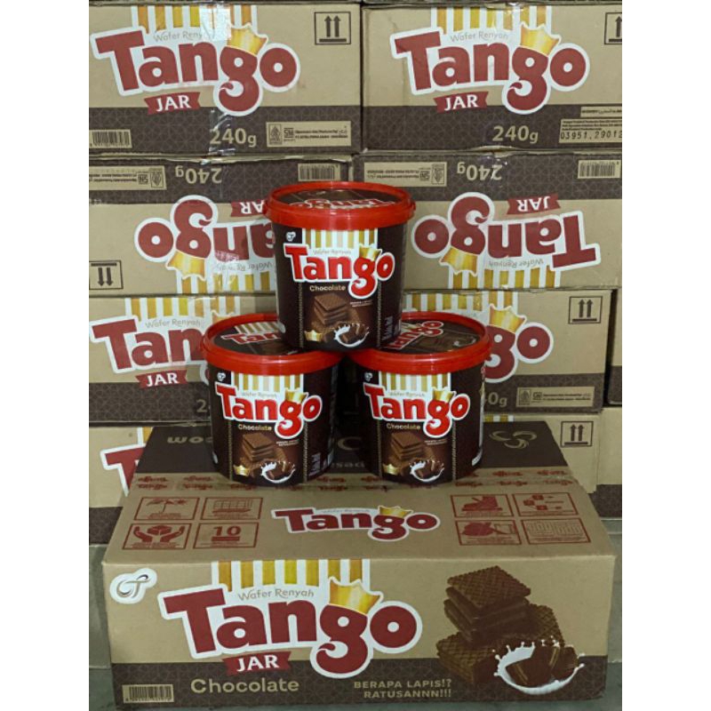 

Tanggo/Tango wafer ember rasa coklat satu karton(satu dus isi 6 pcs tango wafer)