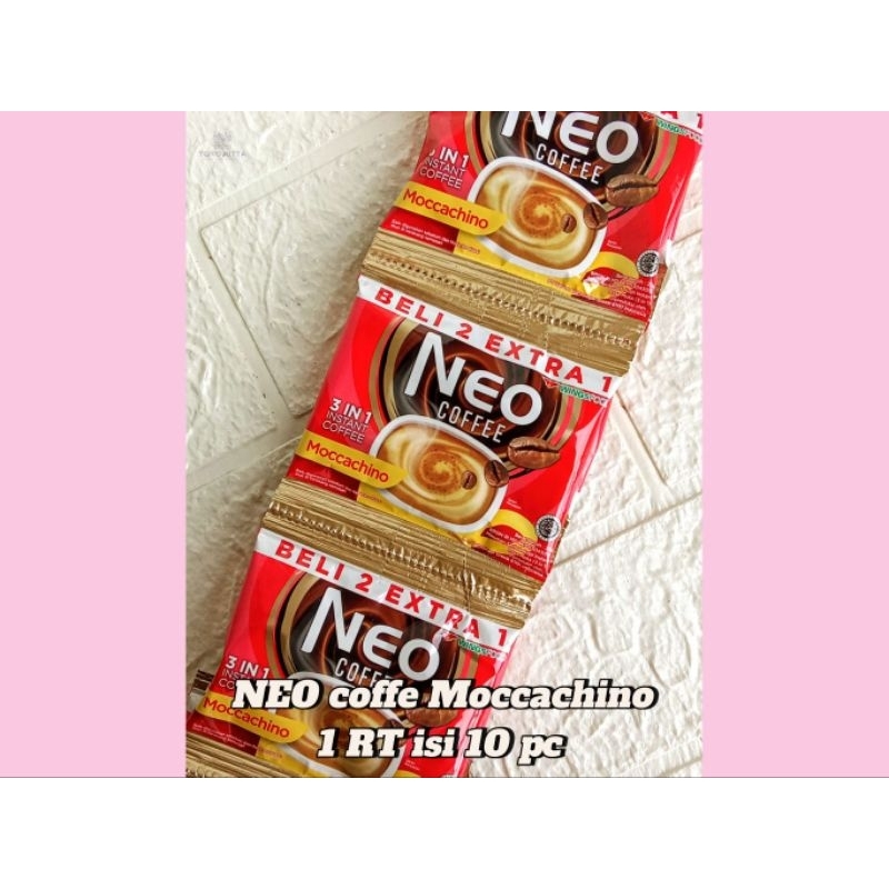 

Neo coffe mocacinno 1 renteng isi 15 sachet