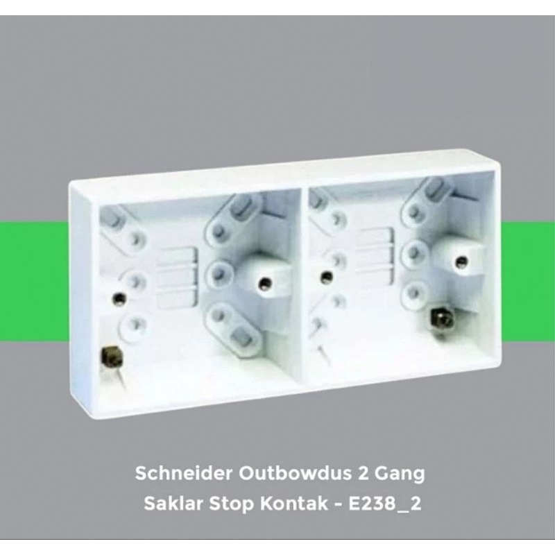 Schneider Outbowdus 2 Gang Saklar Stop Kontak - E238_2