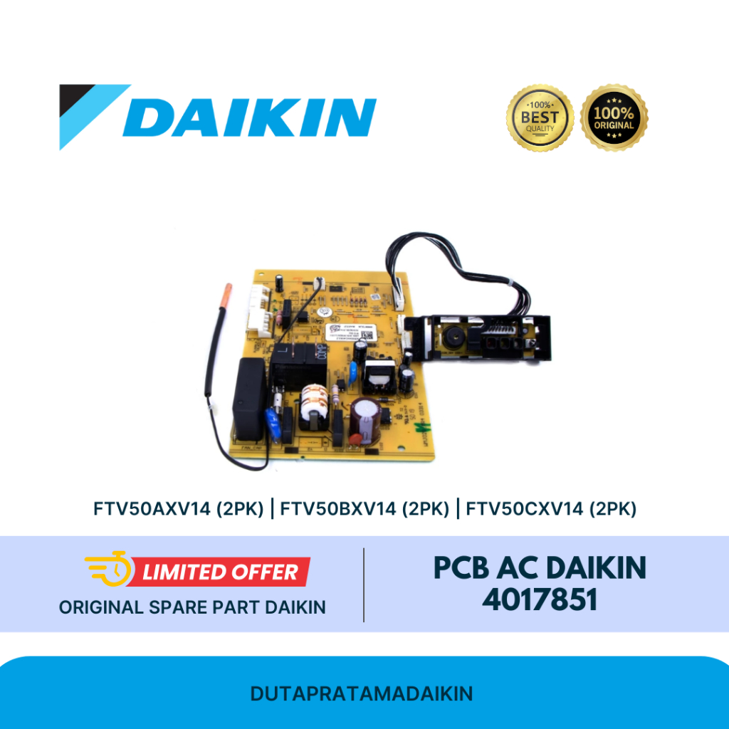 PCB AC DAIKIN p/n 4017851 FTV50AXV14 (2PK) FTV50BXV14 (2PK) FTV50CXV14 (2PK)